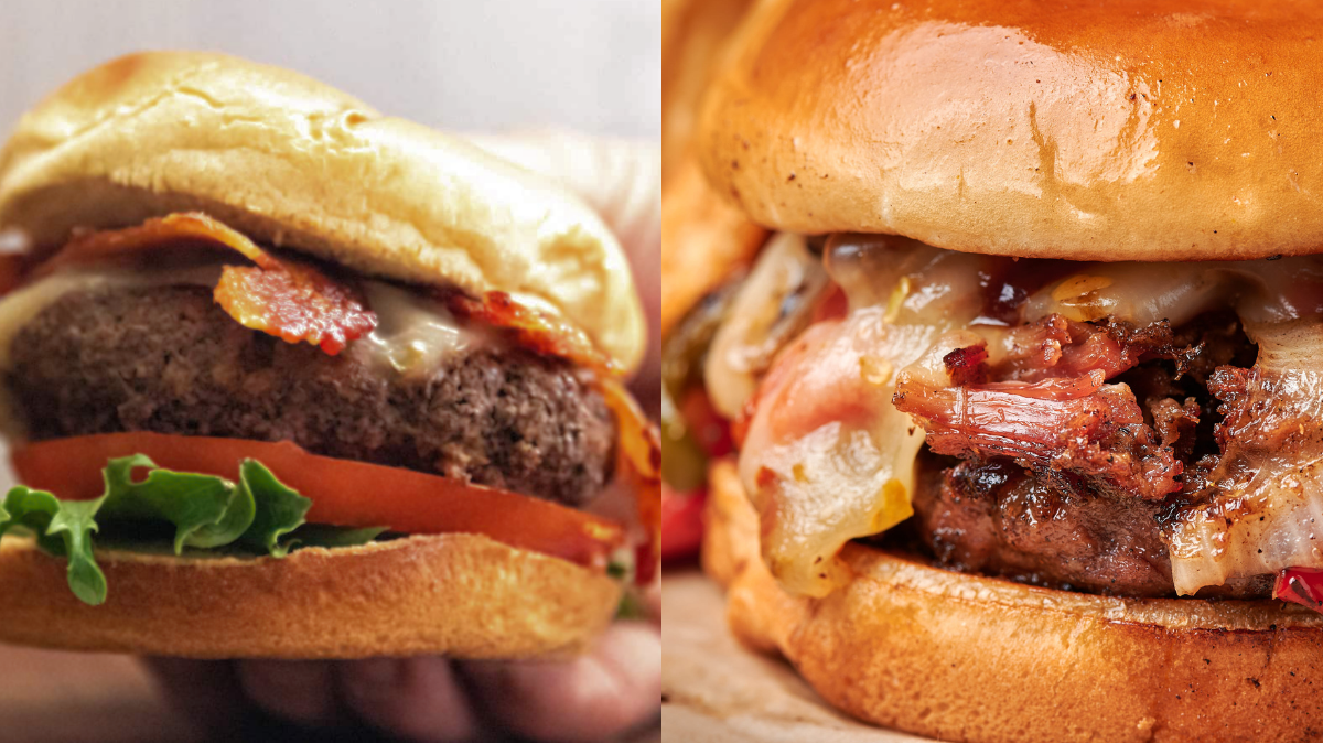 Before and after comparison of restaurant food photography quality on Google